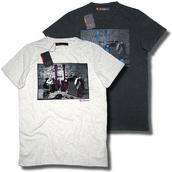 View Item New Ben Sherman Rock Guitars & Amp T Shirt Charcoal Grey / White Marl